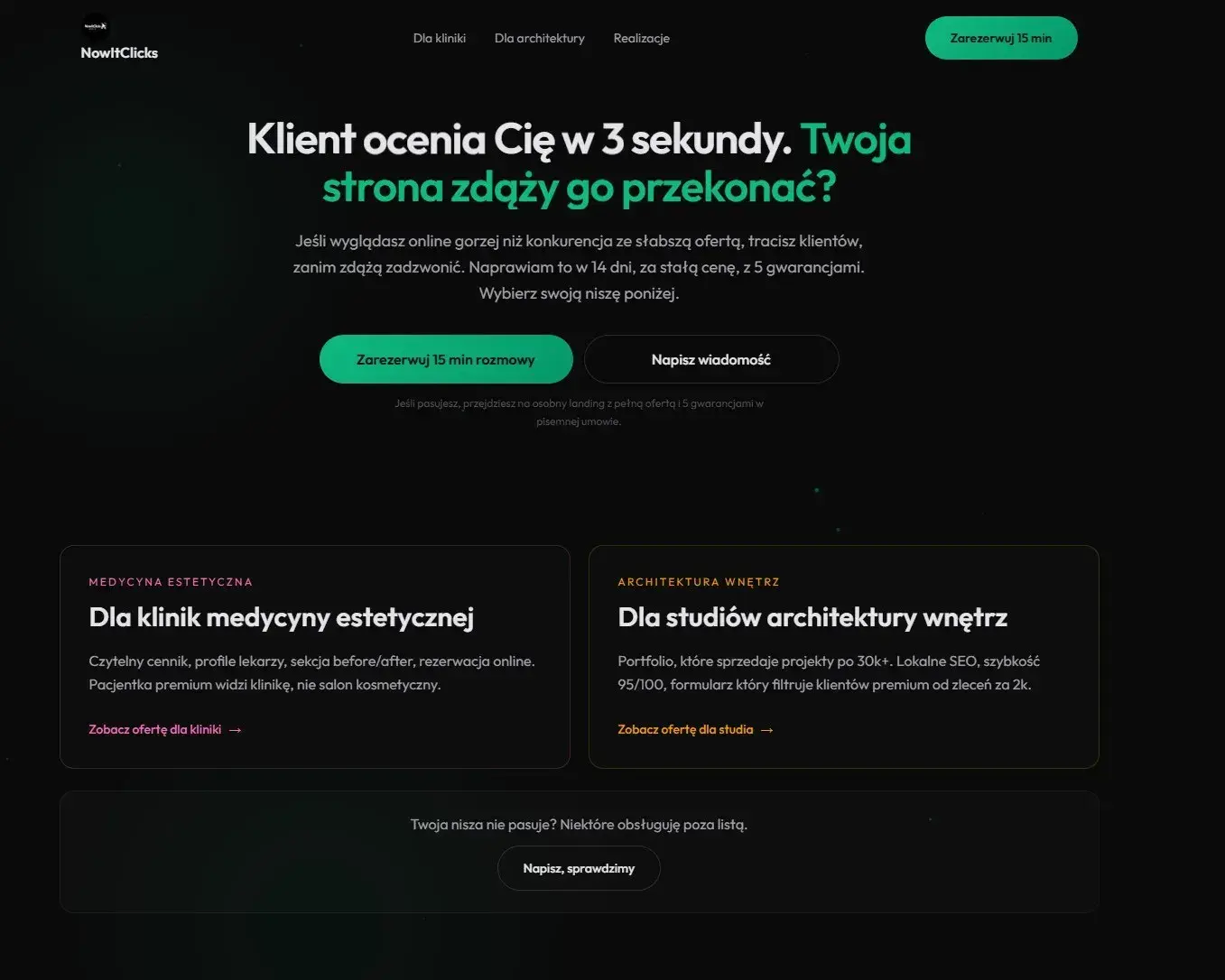 NowItClicks Media, strona firmowa