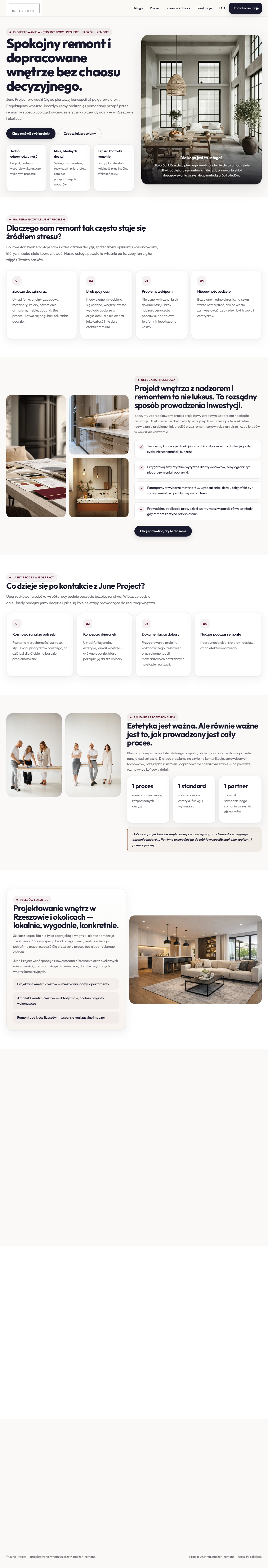 June Project - studio projektowania wnętrz Rzeszów